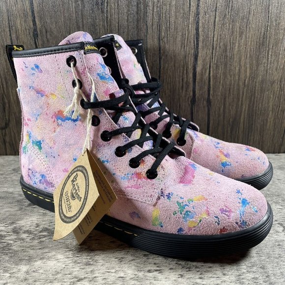 Dr. Martens Shoes - Dr. Marten's Boots Women’s 7 SHERIDAN WOMEN'S CONFETTI SUEDE CASUAL Lace BOOTS